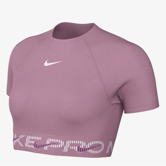 Nike Pro Training Crop Top Pink | Women’s Small | HM6369-699 Small - Picture 4 of 6